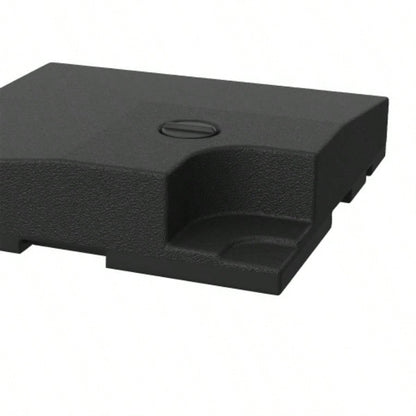 Outsunny 4 Pieces Cantilever Patio Base, Outdoor Offset Weights, 176 lbs Capacity or 264 lbs Capacity Sand Plates Set, Black