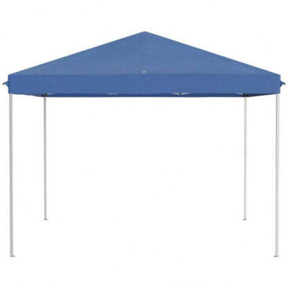 Outsunny 10x 10 Up Canopy Tent with Netting, Instant Gazebo, Ez up Screen House Room with Carry Bag, Height Adjustable, Outdoor, Garden, Patio, Blue