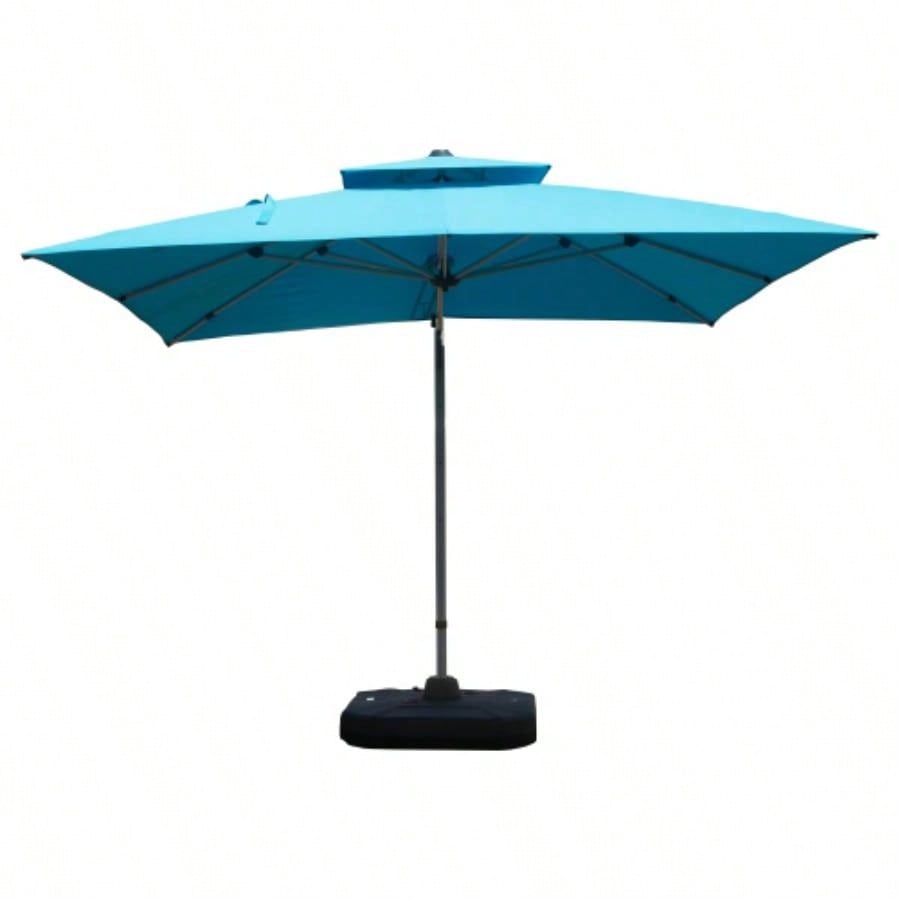 10X10 Square Cantilever with Center Pole, Beige Base Not Included