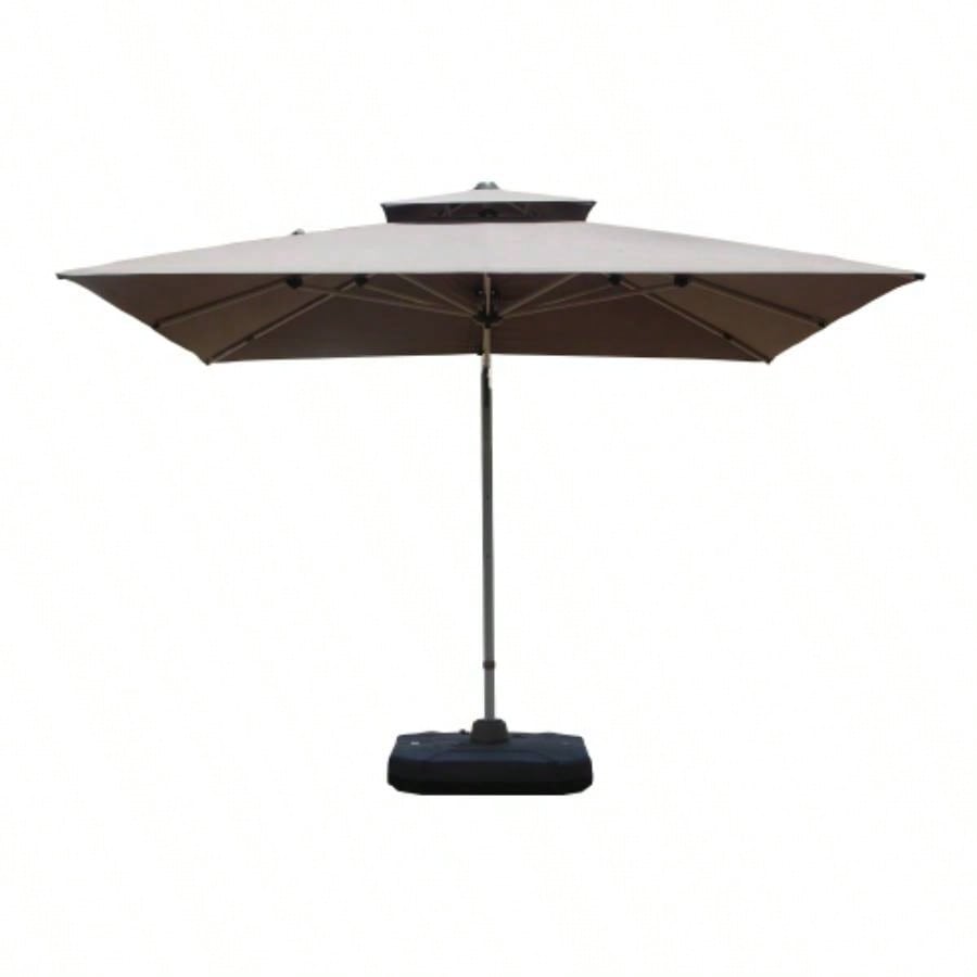 10X10 Square Cantilever with Center Pole, Beige Base Not Included