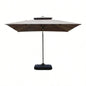 10X10 Square Cantilever with Center Pole, Beige Base Not Included
