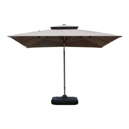 10X10 Square Cantilever with Center Pole, Beige Base Not Included