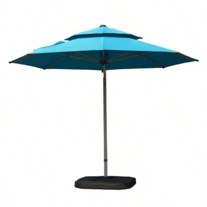 10X10 Square Cantilever with Center Pole, Beige Base Not Included