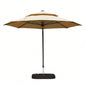 10X10 Square Cantilever with Center Pole, Beige Base Not Included