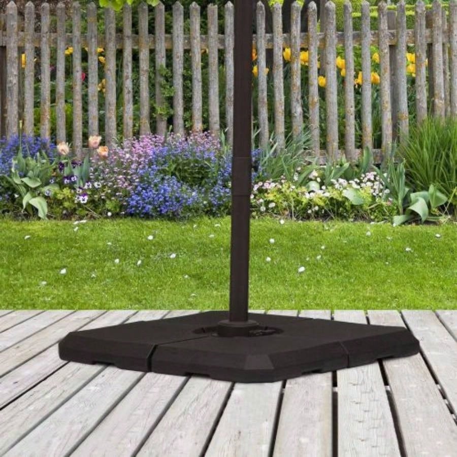 Outsunny 4 - Piece Heavy Duty Cantilever Offset Stand Base Weight, 264 lb. Capacity, Easy to Fill with or Sand