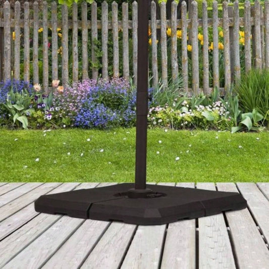 Outsunny 4 - Piece Heavy Duty Cantilever Offset Stand Base Weight, 264 lb. Capacity, Easy to Fill with or Sand