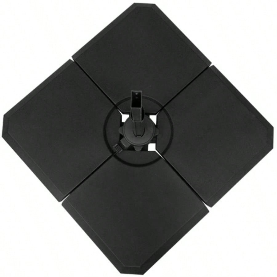 Outsunny 4 - Piece Heavy Duty Cantilever Offset Stand Base Weight, 264 lb. Capacity, Easy to Fill with or Sand
