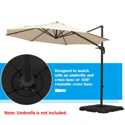 Outsunny 4 - Piece Heavy Duty Cantilever Offset Stand Base Weight, 264 lb. Capacity, Easy to Fill with or Sand