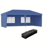 Outsunny 10x 20 Up Canopy Tent with 4 Sidewalls, Heavy Duty Tents Parties, Outdoor Instant Gazebo with Carry Bag, Outdoor, Garden, Patio, Blue