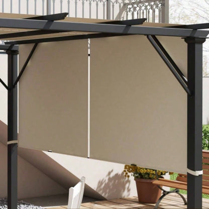 Outsunny 2 PCS 4x 18ft Pergola Canopy, Pergola Shade Cover, Easy to Install 10x 11.8ft Pergola, Khaki