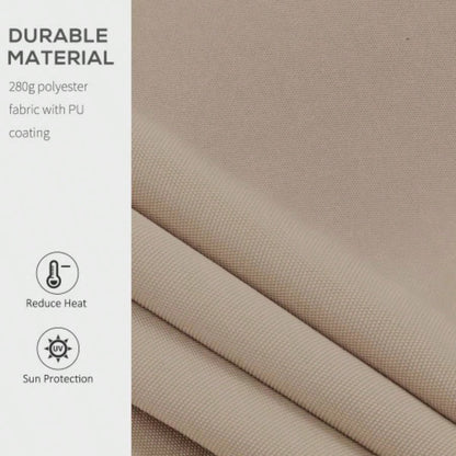 Outsunny 8x Patio Retractable Awning, Manual Exterior Shade Deck Window Cover, Brown