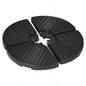 Outsunny HDPE Material Patio Base Weights Sand Filled up to 150 Lb. Any Offset Base 4 - Piece, or Sand Filled, All - Weather, Black Round