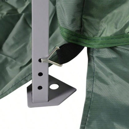 Outsunny Slant Leg Up Canopy Tent with Netting and Carry Bag, Instant Shelter, Tents Parties, Height Adjustable, Outdoor, Garden, Patio, 11.5x11.5 Base/ 10x10 Top Green