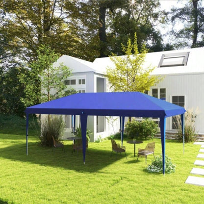 Outsunny 10x 19.2 Up Canopy Tent, Heavy Duty Tent Parties, Outdoor Instant Gazebo Shade Shelter with Carry Bag Catering, Events, Wedding, Backyard BBQ, Blue