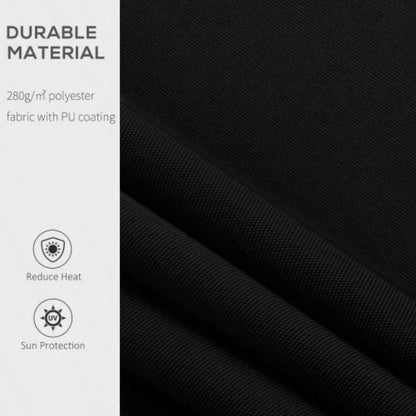 Outsunny 8x Patio Retractable Awning, Manual Exterior Shade Deck Window Cover, Black