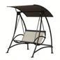 3 - Patio Swing Chair, Outdoor Porch Swing with Adjustable Canopy and Durable Steel Frame, Patio Swing Glider Garden, Deck, Porch, Backyard