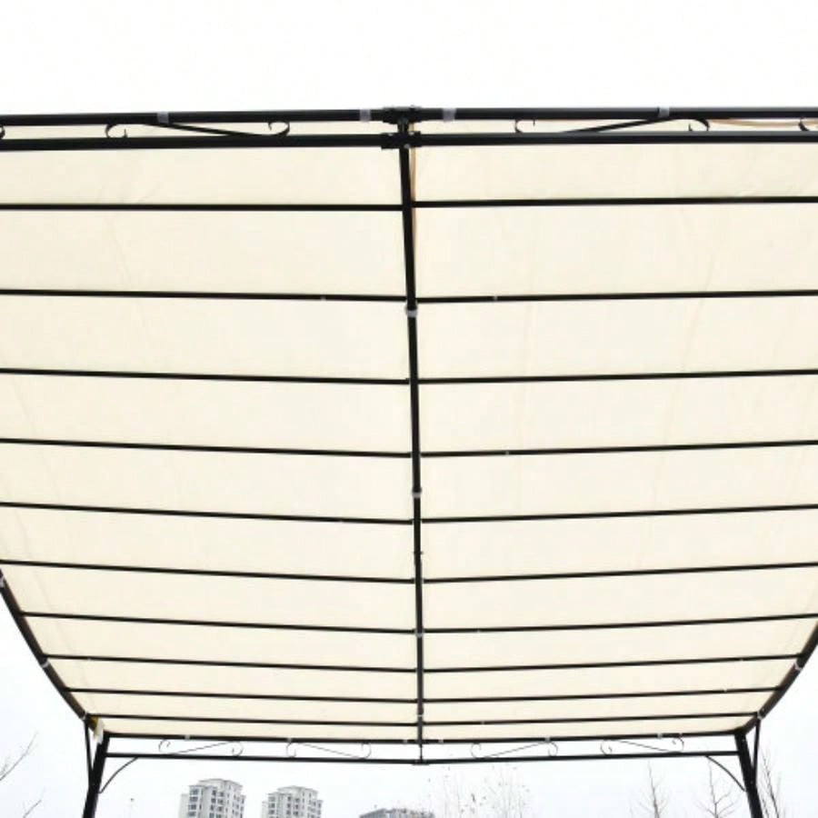 Outsunny 10x 13 Steel Outdoor Pergola Gazebo, Patio Canopy with Weather - Resistant Fabric and Drainage Holes Backyard, Deck, Garden, White
