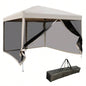 210D Oxford 10x 10 Up Canopy Tent with Netting, Instant Screen Room House, Tents Parties, Height Adjustable, with Carry Bag, Outdoor, Garden, Patio