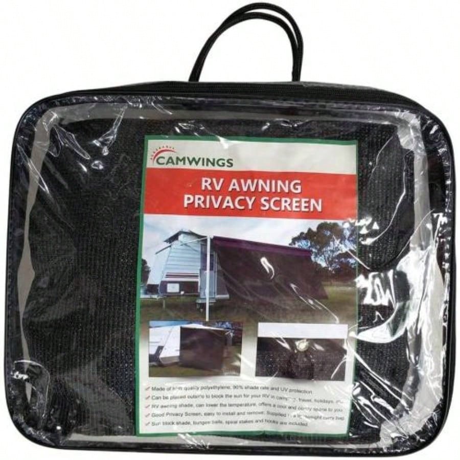 Origin RV Awning Privacy Side Sunblock Shade Drop, Black