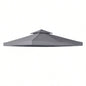 Outsunny 9.8x 9.8 Gazebo Canopy, 2 - Tier Top Cover 9.84x 9.84 Outdoor Gazebo, Dark Gray TOP ONLY