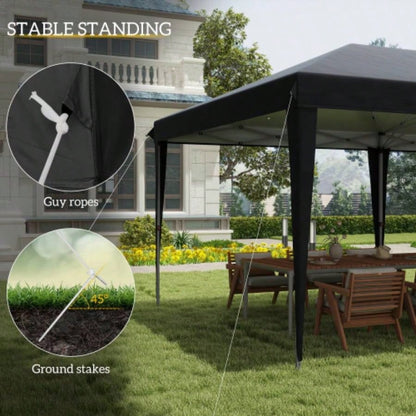 Outsunny 10x 20 Up Canopy Tent, Upgraded Heavy Duty Tents Parties, Outdoor Instant Gazebo Shade Shelter with Carry Bag, Catering, Events, Wedding, Backyard BBQ, Black