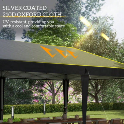 Outsunny 10x 20 Up Canopy Tent, Upgraded Heavy Duty Tents Parties, Outdoor Instant Gazebo Shade Shelter with Carry Bag, Catering, Events, Wedding, Backyard BBQ, Black