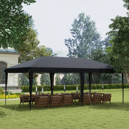 Outsunny 10x 20 Up Canopy Tent, Upgraded Heavy Duty Tents Parties, Outdoor Instant Gazebo Shade Shelter with Carry Bag, Catering, Events, Wedding, Backyard BBQ, Black