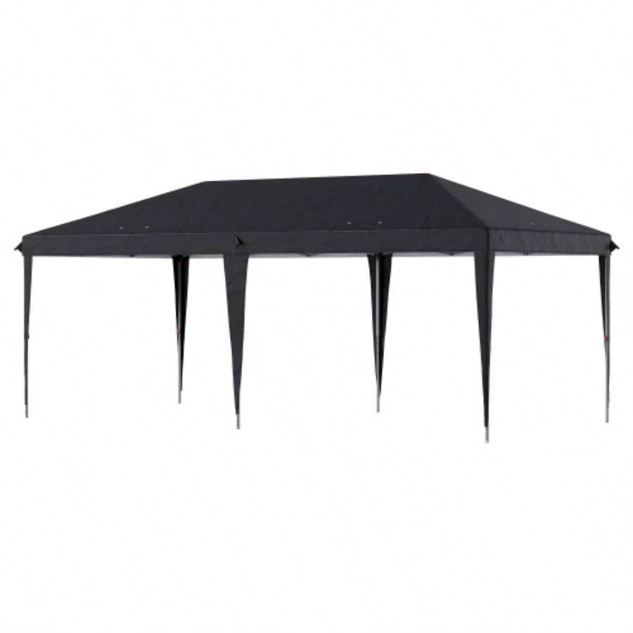 Outsunny 10x 20 Up Canopy Tent, Upgraded Heavy Duty Tents Parties, Outdoor Instant Gazebo Shade Shelter with Carry Bag, Catering, Events, Wedding, Backyard BBQ, Black