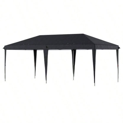 Outsunny 10x 20 Up Canopy Tent, Upgraded Heavy Duty Tents Parties, Outdoor Instant Gazebo Shade Shelter with Carry Bag, Catering, Events, Wedding, Backyard BBQ, Black