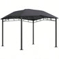 Outsunny 10x 10 Soft Top Patio Gazebo Outdoor Canopy with Unique Geometric Design Roof, All - weather Steel Frame, Gray