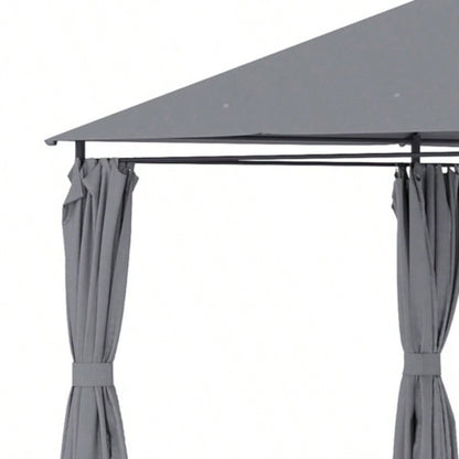 Outsunny 10x 13 Outdoor Patio Gazebo, Canopy Shelter with 6 Removable Sidewalls Steel Frame Garden, Lawn, Backyard Deck, Gray