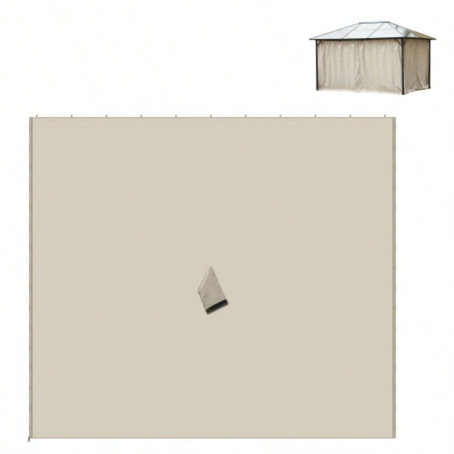 Outsunny 10x 10 Universal Gazebo Sidewall Set with Panels, Hooks and C - Rings Included Pergolas and Cabanas, Beige