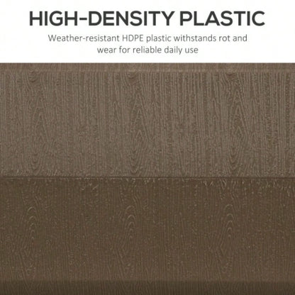 Outsunny 88 lbs. Fillable Base with Steel Holder 1.25 1.5 or 2 Poles, Square Reversible Heavy Duty Market Stand, Brown