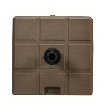 Outsunny 88 lbs. Fillable Base with Steel Holder 1.25 1.5 or 2 Poles, Square Reversible Heavy Duty Market Stand, Brown