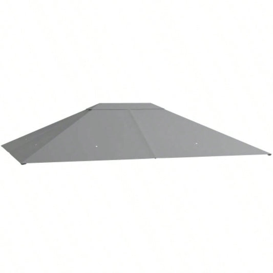 Outsunny 10x 13 Gazebo Canopy, Outdoor Gazebo Cover Top Roof with Vents and Drain Holes, TOP COVER ONLY Light Gray