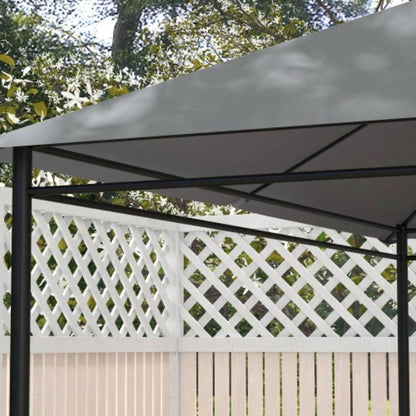 Outsunny 10x 13 Gazebo Canopy, Outdoor Gazebo Cover Top Roof with Vents and Drain Holes, TOP COVER ONLY Light Gray