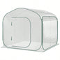 Outsunnyx 6 Portable Walk - in Greenhouse, - up Setup, Outdoor Garden Hot House, Hobby Greenhouse Tent with Zipper Door Growing Flowers, Herbs, Vegetables, Saplings, Succulents, White