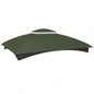Outsunny 10x 12 Gazebo Canopy, 2 - Tier Outdoor Gazebo Cover Top Roof with Drainage Holes, TOP ONLY Green