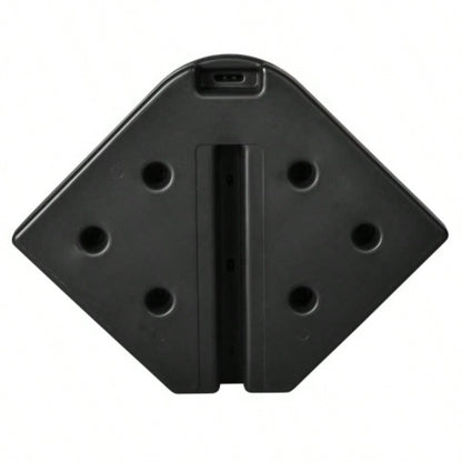 Outsunny 4 - Piece 175lb Cantilever Patio Base Weights Offset Hanging, HDPE or Sand Filled Weights Base Stand, Black