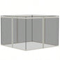 Outsunny 10x 10 Universal Mesh Sidewall Netting Patio Gazebos and Canopy Tents with Zippers, Sidewall Only White