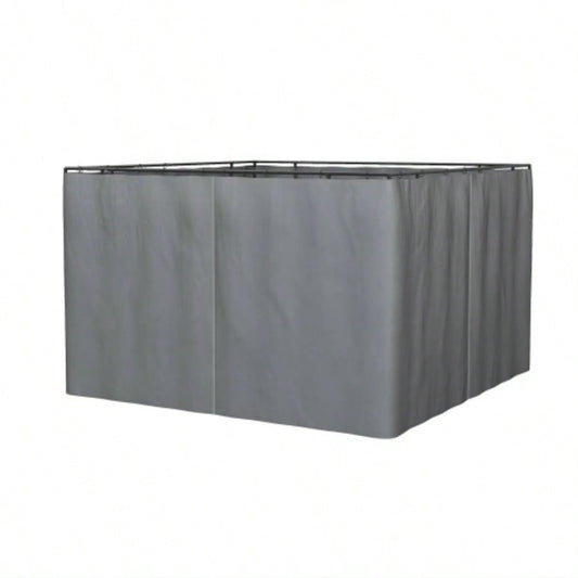 Outsunny 10x 12 Universal Gazebo Sidewall Set with Panels, Hooks and C - Rings Included Pergolas and Cabanas, Gray