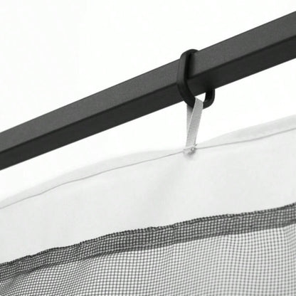 Outsunny 10x 10 Universal Mesh Sidewall Netting Patio Gazebos and Canopy Tents with Zippers, Sidewall Only White