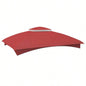 Outsunny 10x 12 Gazebo Canopy, 2 - Tier Outdoor Gazebo Cover Top Roof with Drainage Holes, TOP ONLY Wine Red