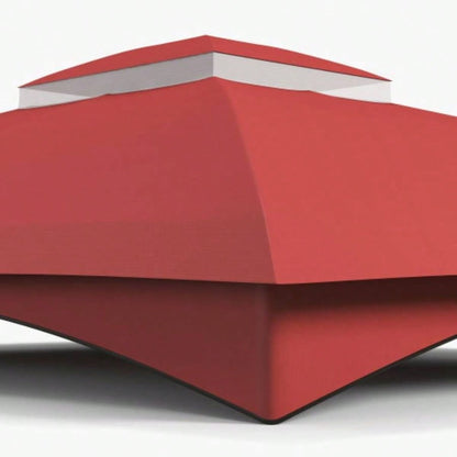 Outsunny 10x 12 Gazebo Canopy, 2 - Tier Outdoor Gazebo Cover Top Roof with Drainage Holes, TOP ONLY Wine Red