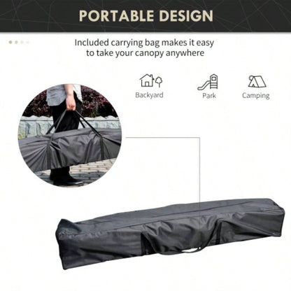 Outsunny 13x 13 Up Canopy Tent, Instant Shelter, Tents Parties, Height Adjustable, with Wheeled Carry Bag Outdoor, Garden, Patio, Parties, Beige