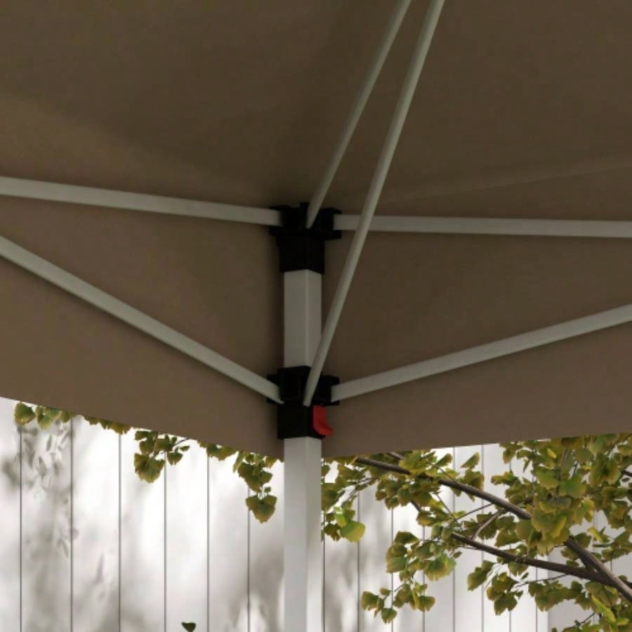 Outsunny 13x 13 Up Canopy Tent, Instant Shelter, Tents Parties, Height Adjustable, with Wheeled Carry Bag Outdoor, Garden, Patio, Parties, Beige