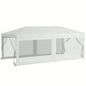 Outsunny 10x 20 Party Tent, Outdoor Wedding Canopy Gazebo with 6 Removable Sidewalls, Shade Shelter Events, BBQs, White