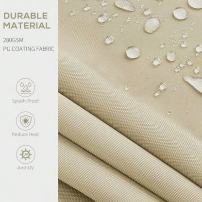 Outsunny 8x 6.5 Retractable Awning, Patio Awning Sunshade Shelter with Manual Crank Handle, 280gsm Resistant Fabric and Aluminum Frame Deck, Balcony, Yard, Beige