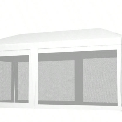 Outsunny 10x 20 Party Tent, Outdoor Wedding Canopy Gazebo with 6 Removable Sidewalls, Shade Shelter Events, BBQs, White