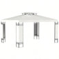 Outsunny 10x 13 Patio Gazebo, Double Roof Outdoor Gazebo Canopy Shelter with Screen Decorate Corner Frame, Garden, Lawn, Backyard and Deck, White